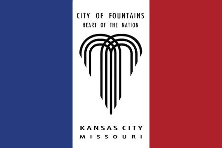Flag of Kansas City, Missouri, USA. Vector Formatのイラスト素材
