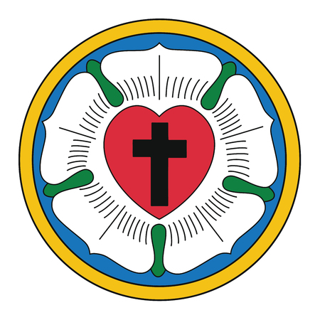 Religious sign. Christianity. Luther rose. Vector Format.のイラスト素材