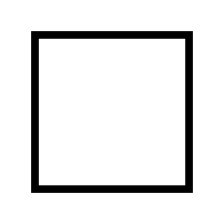 Gender symbol. Square symbol. The symbol for a male family member in a pedigree chart. A triangle is also often used. Vector Format.のイラスト素材