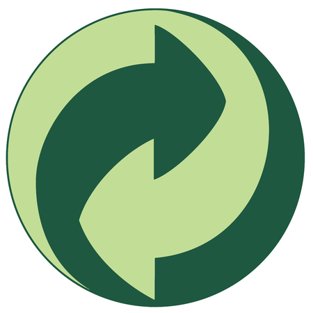 The Green Dot symbol. Vector Format.のイラスト素材