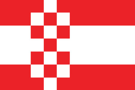 Flag of Hamm, Germany. Vector Format.のイラスト素材
