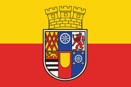 Flag of Mulheim an der Ruhr, Germany. Vector Format.のイラスト素材