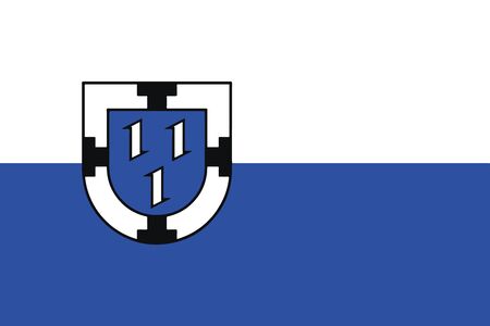 Flag of Bottrop, Germany. Vector Format.のイラスト素材