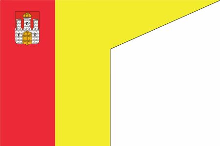 Flag of Wloclawek, Poland. Vector Format.のイラスト素材