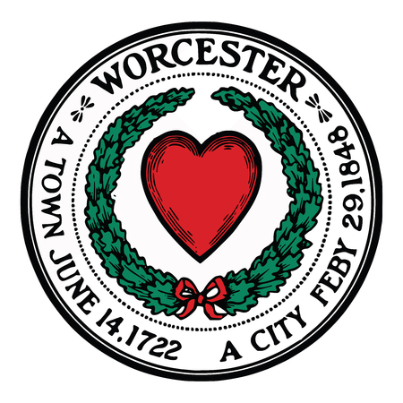 Seal of Worcester, Massachusetts, USA. Vector Format.のイラスト素材