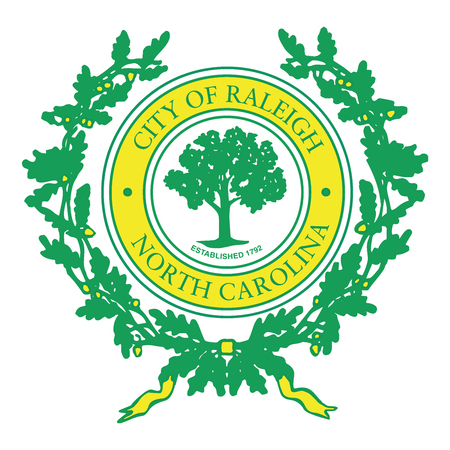 Seal of Raleigh, North Carolina, USA. Vector Format.のイラスト素材