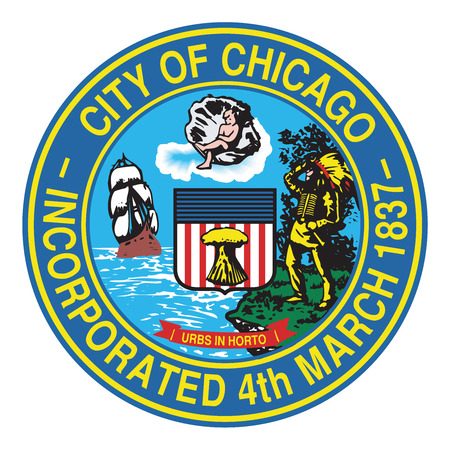 Seal of Chicago, Illinois, USA. Vector Format.のイラスト素材