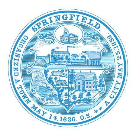 Seal of Springfield, Massachusetts, USA. Vector Format.のイラスト素材