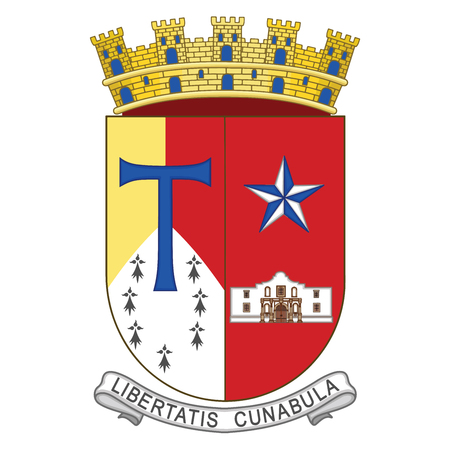 Coat of arms of San Antonio, Texas, USA. Vector Format.のイラスト素材