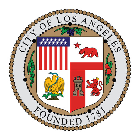 Seal of Los Angeles, California, USA. Vector Format.のイラスト素材