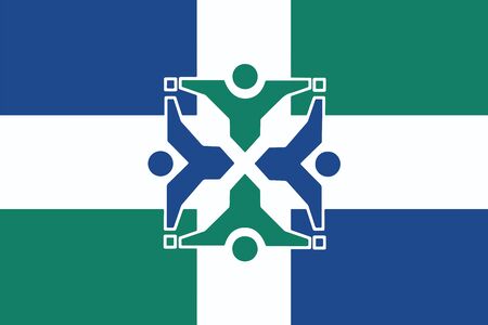 Flag of Columbia, Missouri, USA. Vector Format.のイラスト素材