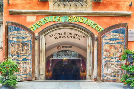 WROCLAW, POLAND - JULY 13, 2017: Wroclaw Old Town. City with one of the most colorful market squares in Europe. Historical capital of Lower Silesia, Poland, Europe.のeditorial素材