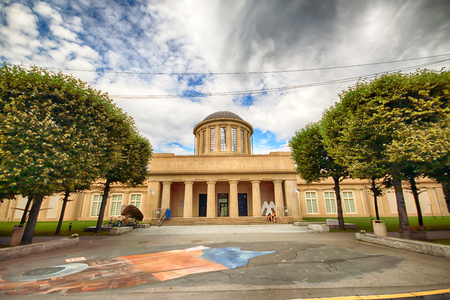 WROCLAW, POLAND - AUGUST 04, 2017: The Four Domes Pavilion, the seat of the new branch of the National Museum in Wroclaw, was built in 1912 by the distinguished architect Hans Poelzig.のeditorial素材