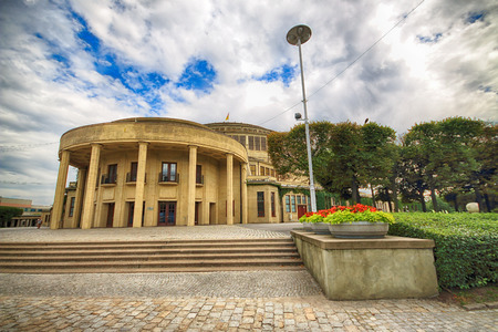 WROCLAW, POLAND - AUGUST 04, 2017: Centennial Hall in Wroclaw. The Hallâs inscription on UNESCO World Heritage List in 2006 emphasized the rank of this facility. Designed by Max Berg.のeditorial素材