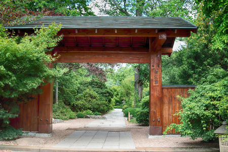 WROCLAW, POLAND - AUGUST 04, 2017: Japanese Garden is situated in the vicinity of the historical Pergola and Centennial Hall. It represents one of few traces after the World Expo in 1913.のeditorial素材