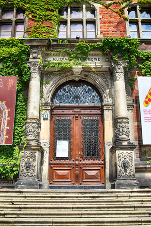 WROCLAW, POLAND - AUGUST 14, 2017: Wroclaw Old Town. The National Museum in Wroclaw occupies the building designed by an architect Karl Friedrich Endell and erected in 1883 - 1886.のeditorial素材