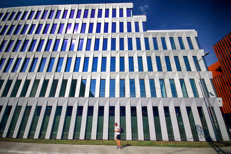 WROCLAW, POLAND - AUGUST 19, 2018: Retro Office House (built in 2016-2018) in Wroclaw. Architects:...