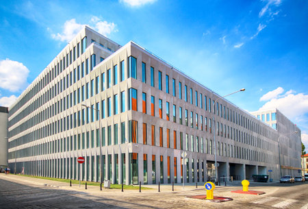 WROCLAW, POLAND - AUGUST 19, 2018: Retro Office House (built in 2016-2018) in Wroclaw. Architects:...