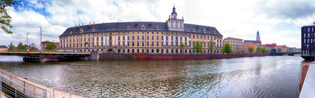 WROCLAW, POLAND - APRIL 22, 2019: Wroclaw Old Town. University of Wroclaw. Historical capital of Lower Silesia, Poland, Europe.のeditorial素材