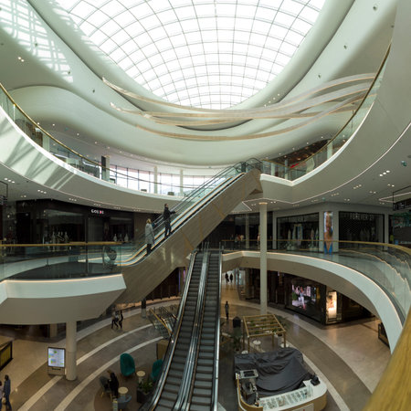 WROCLAW, POLAND - MAY 03, 2019: Wroclavia Shopping Center in Wroclaw near Main Railway Station...
