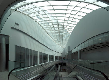 WROCLAW, POLAND - MAY 10, 2019: Sky Tower Shopping Center in Wroclaw. The whole complex also has an...