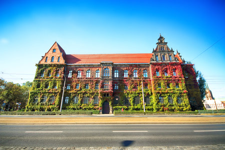 WROCLAW, POLAND - OCTOBER 06, 2019: Wroclaw Old Town. The National Museum in Wroclaw occupies the...