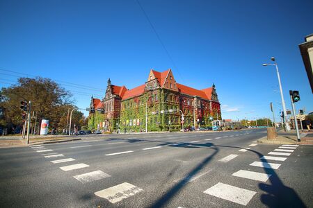 WROCLAW, POLAND - OCTOBER 06, 2019: Wroclaw Old Town. The National Museum in Wroclaw occupies the building designed by an architect Karl Friedrich Endell and erected in 1883 - 1886.のeditorial素材