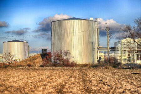 WROCLAW, POLAND - DECEMBER 03, 2019: Modern greenhouse complex located in Siechnice near Wroclaw, Poland, Europe. Citronex is a leading producer of greenhouse tomatoes in Poland.のeditorial素材