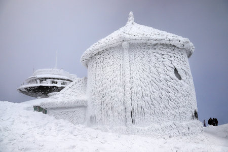 KARPACZ, POLAND - MARCH 08, 2020: St. Lawrence's Chapel in the Winter. A Roman Catholic chapel...