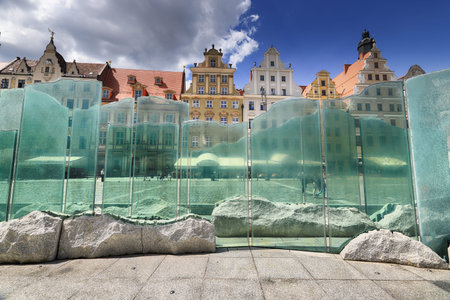 WROCLAW, POLAND - JUNE 23, 2020: Wroclaw Old Town. City with one of the most colorful market squares...