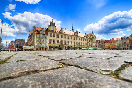WROCLAW, POLAND - JUNE 23, 2020: Wroclaw Old Town. City with one of the most colorful market squares in Europe. Historical capital of Lower Silesia, Poland, Europe.のeditorial素材