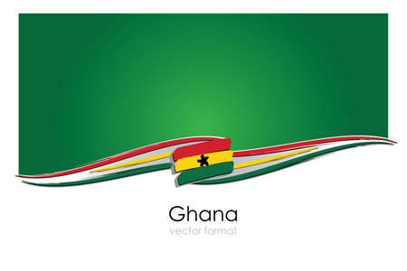 Ghana Flag with colored hand drawn lines in Vector Formatのイラスト素材