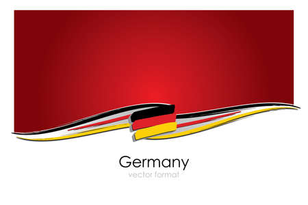 Germany Flag with colored hand drawn lines in Vector Formatのイラスト素材