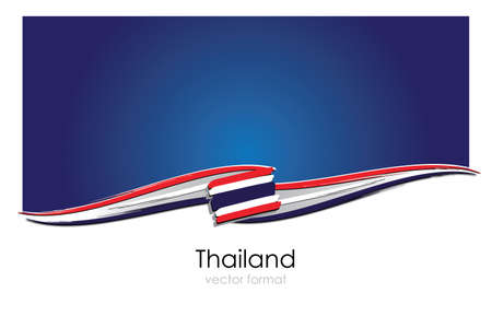Thailand Flag with colored hand drawn lines in Vector Formatのイラスト素材