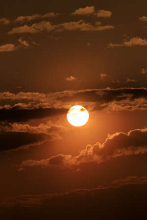 Beautiful sunset and clouds on the last day of april near Wroclaw, Poland, Europe.の写真素材