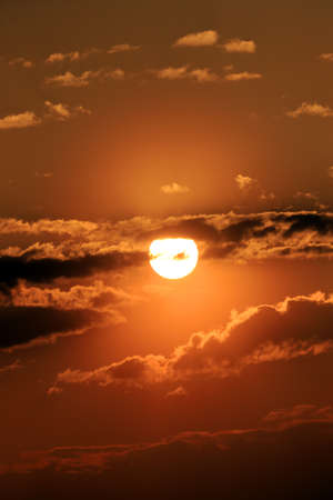 Beautiful sunset and clouds on the last day of april near Wroclaw, Poland, Europe.の写真素材