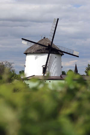 WROCLAW, POLAND - MAY 24, 2021: Dutch windmill from 1830 located on the edge of the village of Gogolow at the foot of the Sleza Mountain, in south-western Poland, Europe.のeditorial素材