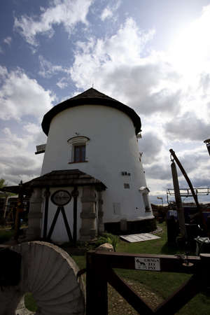 WROCLAW, POLAND - MAY 24, 2021: Dutch windmill from 1830 located on the edge of the village of Gogolow at the foot of the Sleza Mountain, in south-western Poland, Europe.のeditorial素材