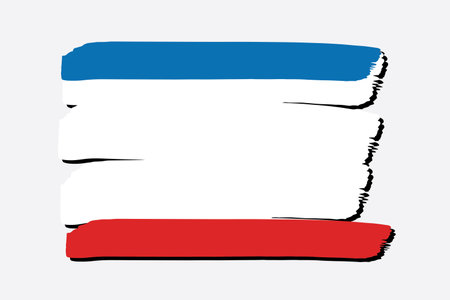 Crimea Flag with colored hand drawn lines in Vector Formatのイラスト素材