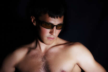 Muscular man. Shot in studio.の写真素材