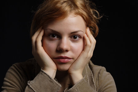 Social problems of youth. Shot in studio.