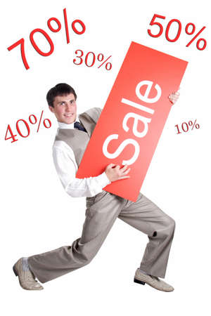 Portrait of a stylish businessman. Shot in studio. Best idea for ad sale. Isolated with clipping path.の写真素材