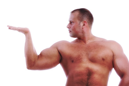 A FANTASTIC IDEA TO ADVERTISE GOODS WITH CONCEPTION: STRENGTH, POWER, ENERGETIC, RELIABILITYの写真素材