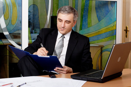 Group of business people working together in the office.
