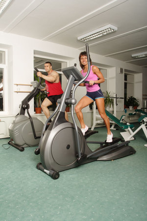 The champion in a fitness center.