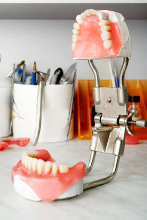 Dental background: work in clinic (operation, tooth replacement)
の写真素材