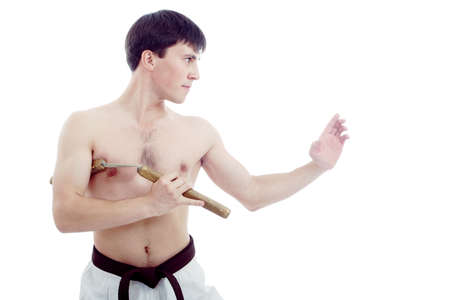 Portrait of a styled professional model. Theme: sport oriental martial art.
の写真素材