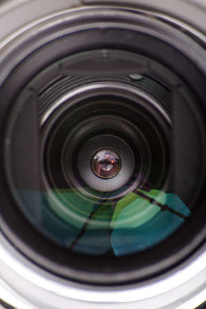 Electronic background, object. Lens of a cameraの写真素材