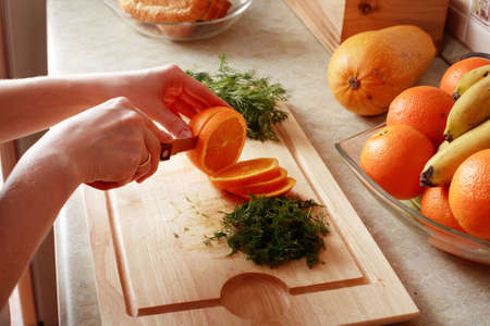 Fresh Vegetables, Fruits and other foodstuffs. Shot in a interior.の写真素材