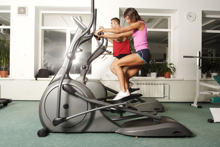 The champion in a fitness center.